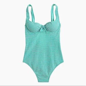 J. Crew Mini Gingham One Piece Swimsuit